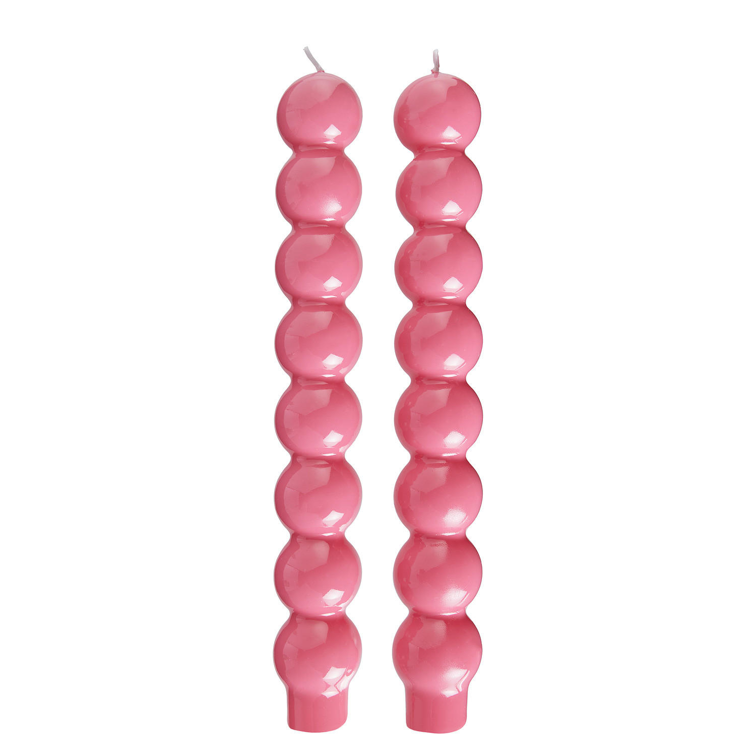 STABERZEN (2er Set) Bubbles - Pink, Paraffin (3.5/24/3.5cm) - Butlers