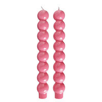 STABERZEN (2er Set) Bubbles - Pink, Paraffin (3.5/24/3.5cm) - Butlers