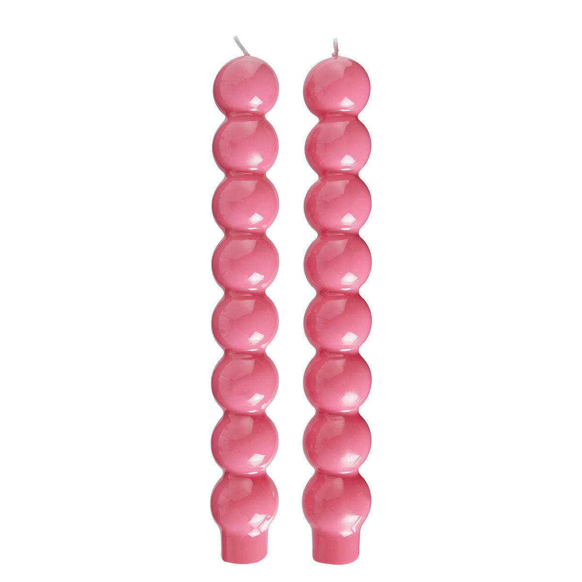 STABERZEN (2er Set) Bubbles - Pink, Paraffin (3.5/24/3.5cm) - Butlers