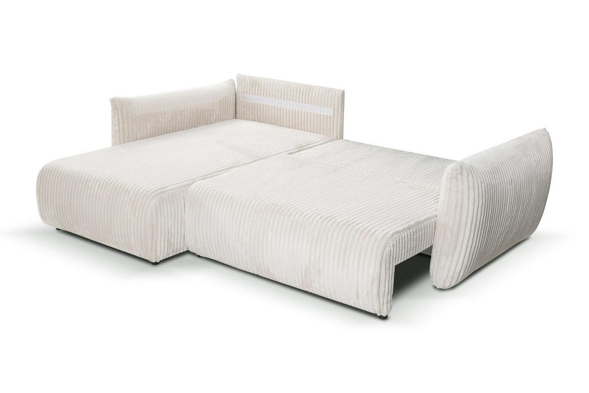 ECKSOFA HALLORA - Creme (Tilia 01) - Creme, Holzwerkstoff (257/177cm) - Möblo