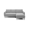 ECKSOFA Bono – Stilvolles Sofa mit Schlaffunktion, Robuste Holzfüße, Elegante Armlehnen, Tiefe Sitzfläche 226x164x88 cm – Rechte, Esche - Silberfarben, Holz/Textil (226/164cm) - DomoHome