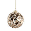 WEIHNACHTSKUGEL Glas FLORETTA, Ø8 cm, Gold, Christbaumkugeln, Weihnachtsdeko Xmas, Christmas Deko - Goldfarben, Glas (8/8/8cm) - home&you