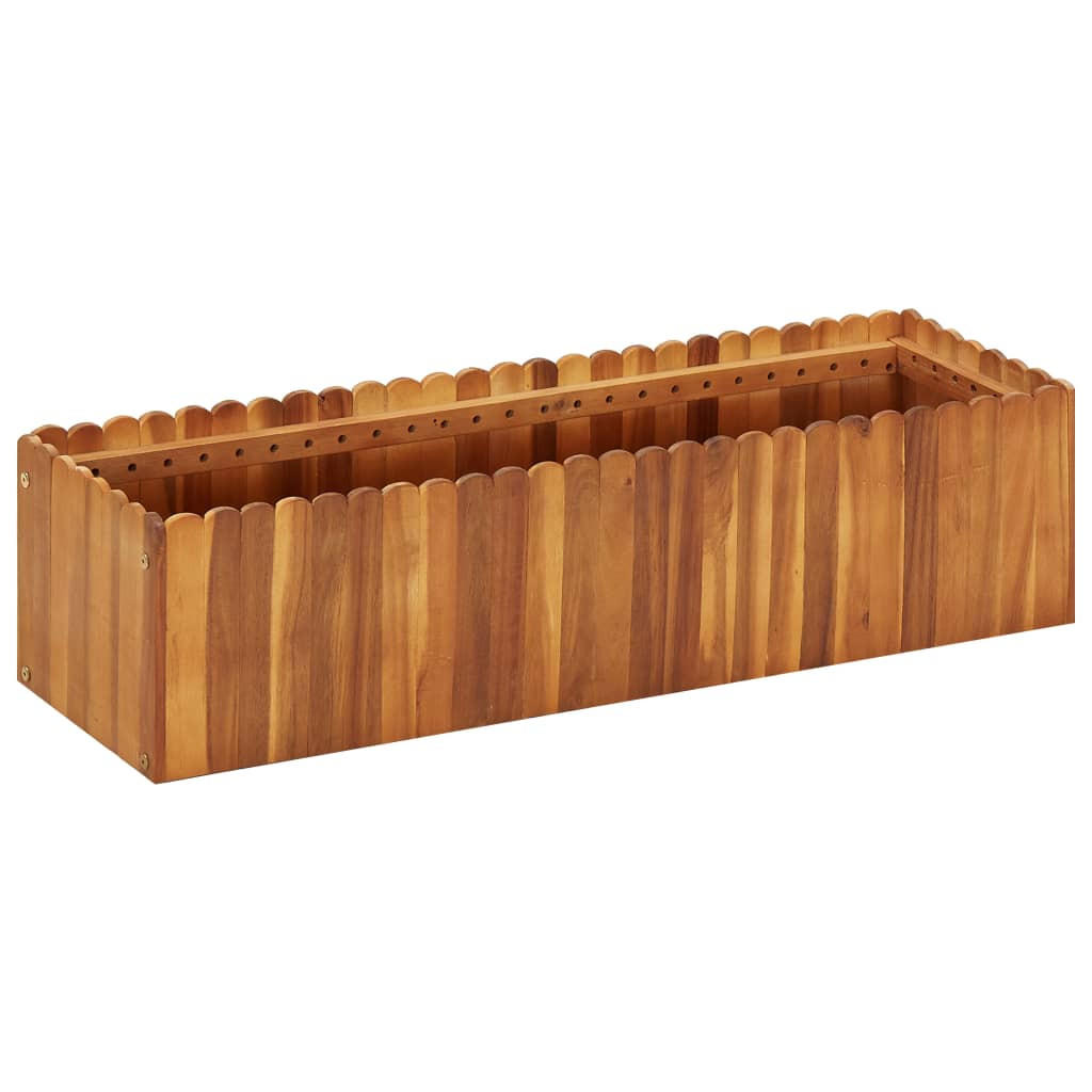 HOCHBEET aus Holz JONA 100x30x25 cm Akazienholz - Braun, Holz (100/25/30cm) - DELUKE