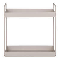 DOPPELREGAL Rabo Stehend Stahl Sand - Sandfarben, Metall (15/31/30cm) - tinkaro