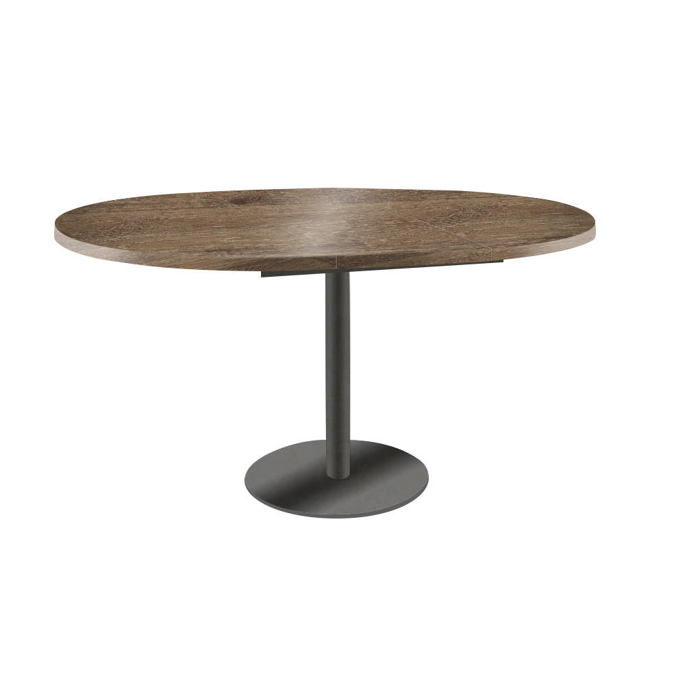 ESSTISCH Borte Davos Eiche Trüffelbraun / Graphit 100/138 / 100 / 76cm - Trüffeleichefarben/Graphitfarben, Holz/Holzwerkstoff (100/100/76cm) - Feldmann-Wohnen