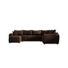 WOHNLANDSCHAFT MOLISA U PLUS Cosmic 800 Rechts mit Schlaffunktion - Braun, Textil (303/82/208cm) - Bedante