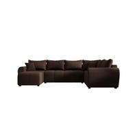 WOHNLANDSCHAFT MOLISA U PLUS Cosmic 800 Rechts mit Schlaffunktion - Braun, Textil (303/82/208cm) - Bedante