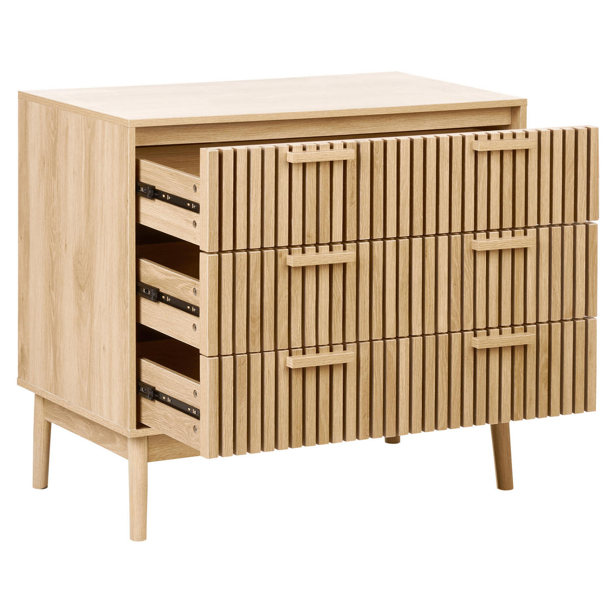 KOMODA s 3 zásuvkami Světle hnědá Lynwood - hnědá, kompozitní dřevo (90/79/49cm) - Beliani