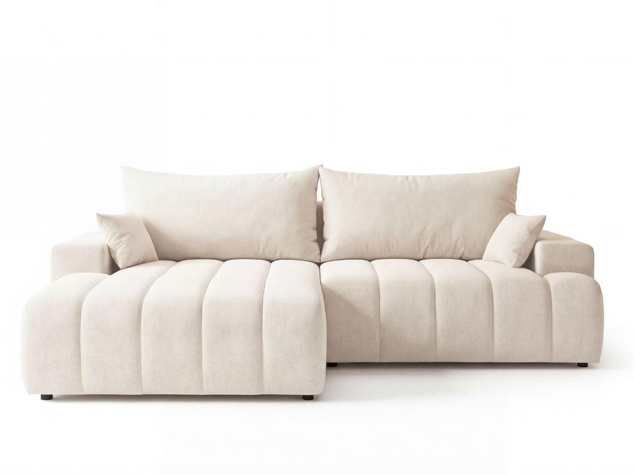 ECKSOFA Caleo Creme Links - Creme, Holz/Textil (270/170cm) - Graingold