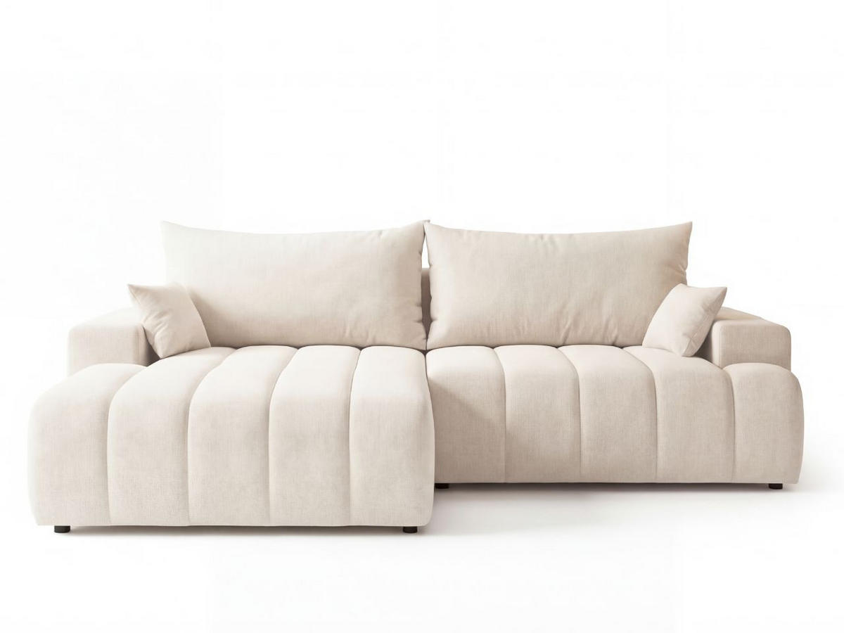 ECKSOFA Caleo Creme Links - Creme, Holz/Textil (270/170cm) - Graingold