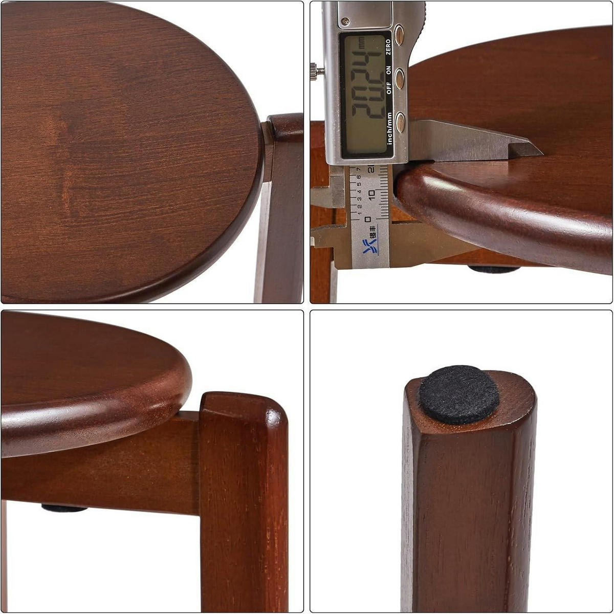 BARHOCKER 4er-Set Massivholz Walnussbraun 27 x 27 x 45 cm - Braun, Holz (27/45/27cm)