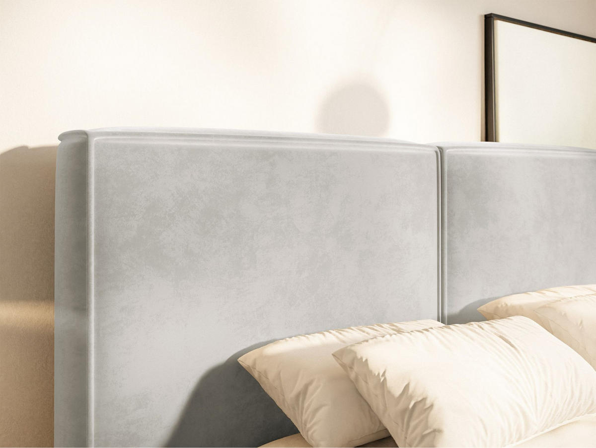 POLSTERBETT Tilves Greige 140x200 cm - Taupe/Schwarz, Kunststoff/Textil (140/200cm) - Selsey