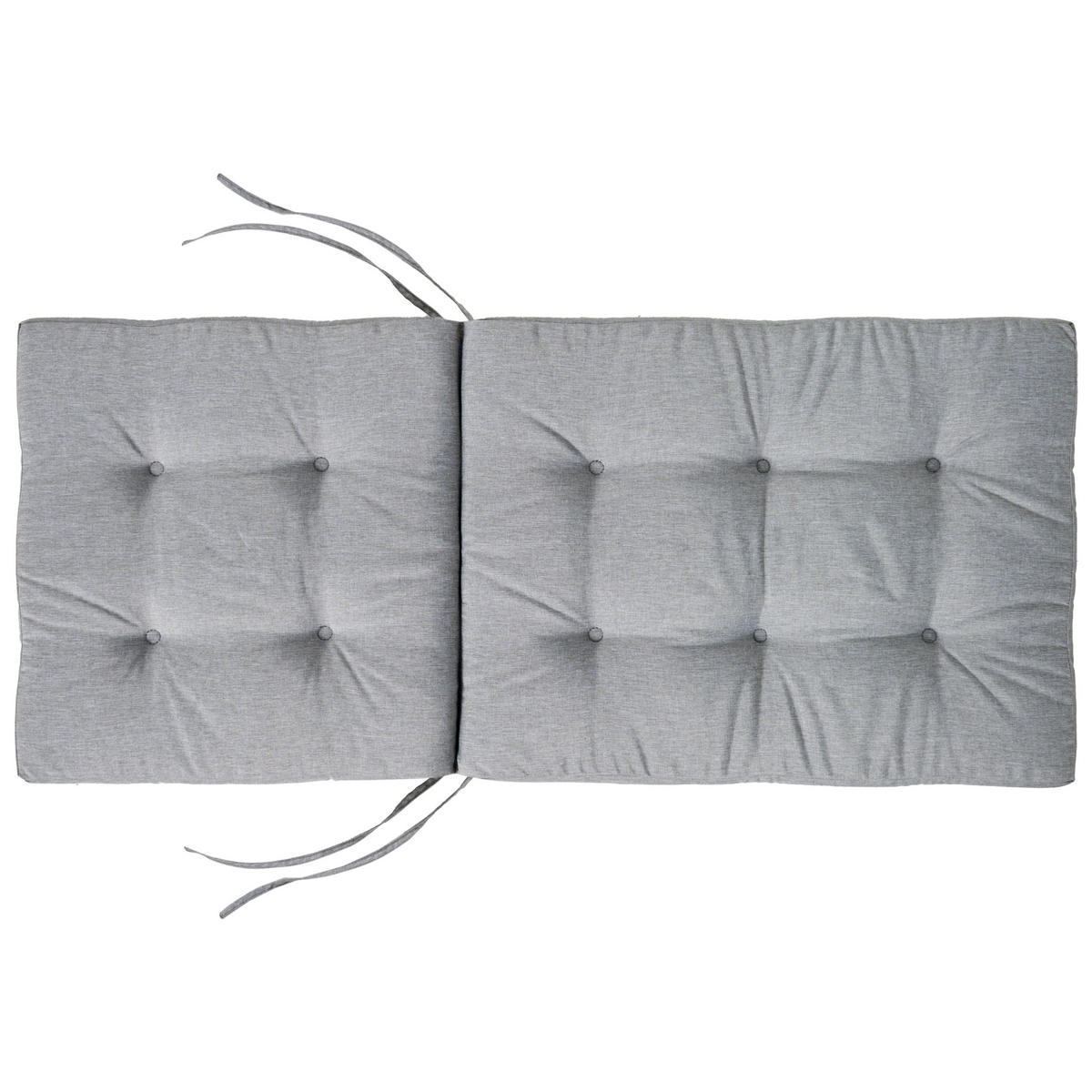 SITZAUFLAGEN 8er-Set Grau meliert 42/95 cm Maui Premium - Grau, Textil (95/5/42cm) - Beliani