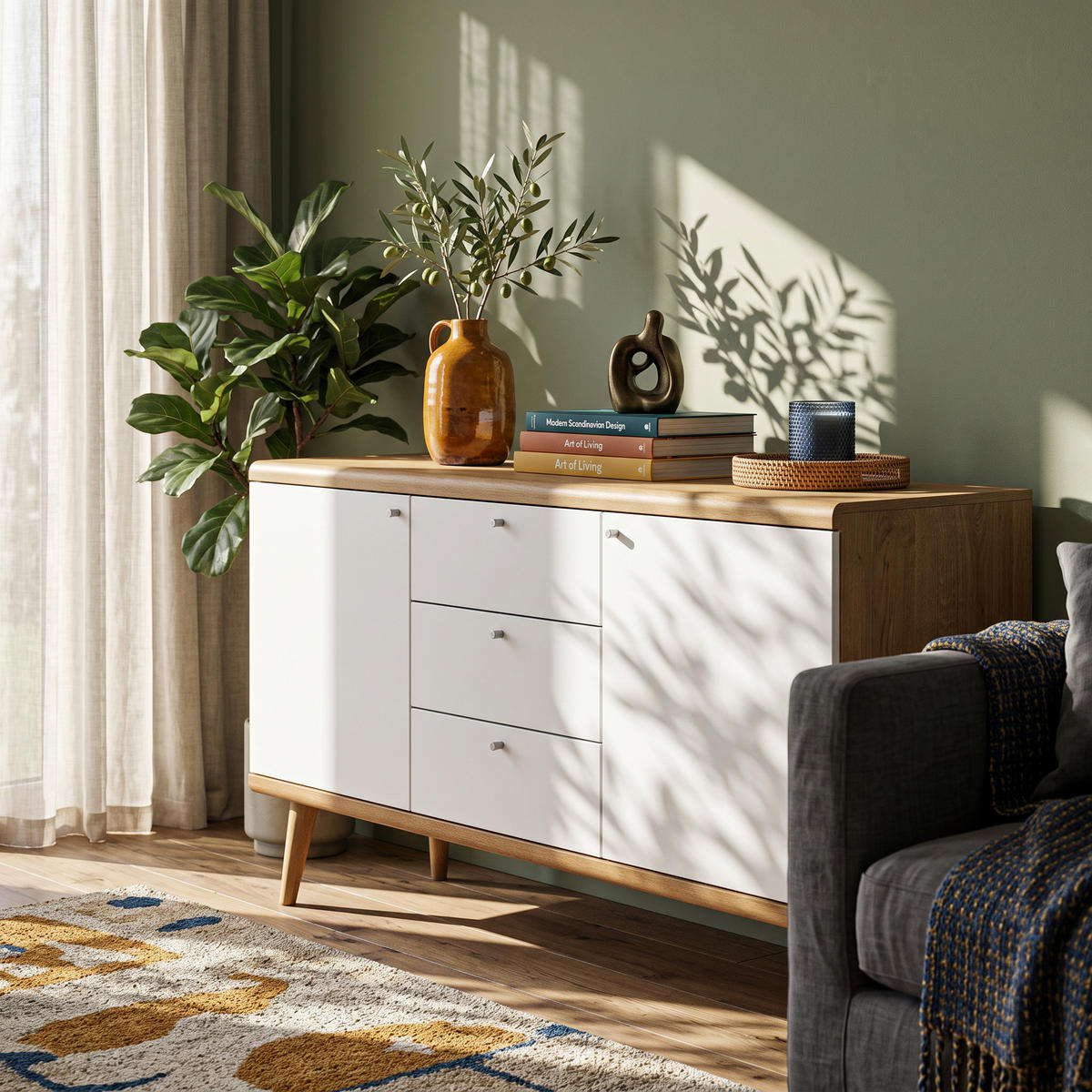 KOMMODE Lato - Braun, Holzwerkstoff (160/83/40cm) - Pillovely