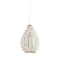PENDELLEUCHTE Itela Braun 28/28/40 cm - Braun, Textil (28/28/40cm) - Light & Living