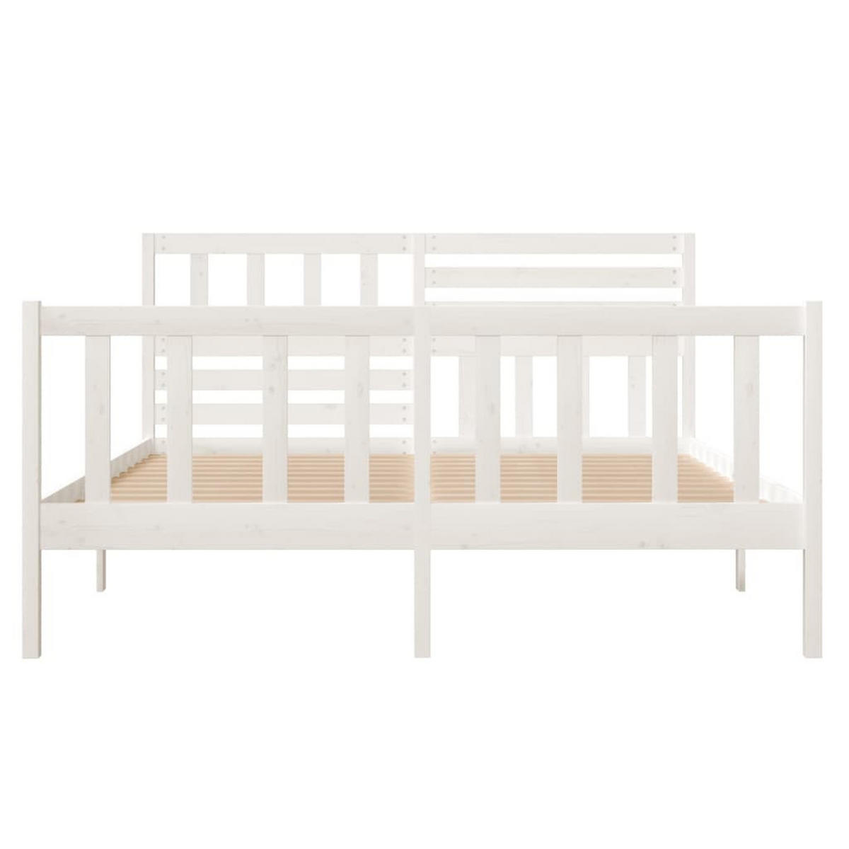 BETT Kaminski 126/195.5 cm - Weiß, Holz (120/190cm) - Nettlife