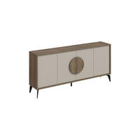 BUFFETSCHRANK gora wide Weiß - Beige, Holz (36/82/180cm) - Habitat Garten