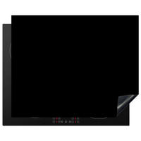 HERDABDECKPLATTE Schwarz - Einfarbig 65x52 cm - Schwarz, Kunststoff (65/0.2/52cm) - MuchoWow