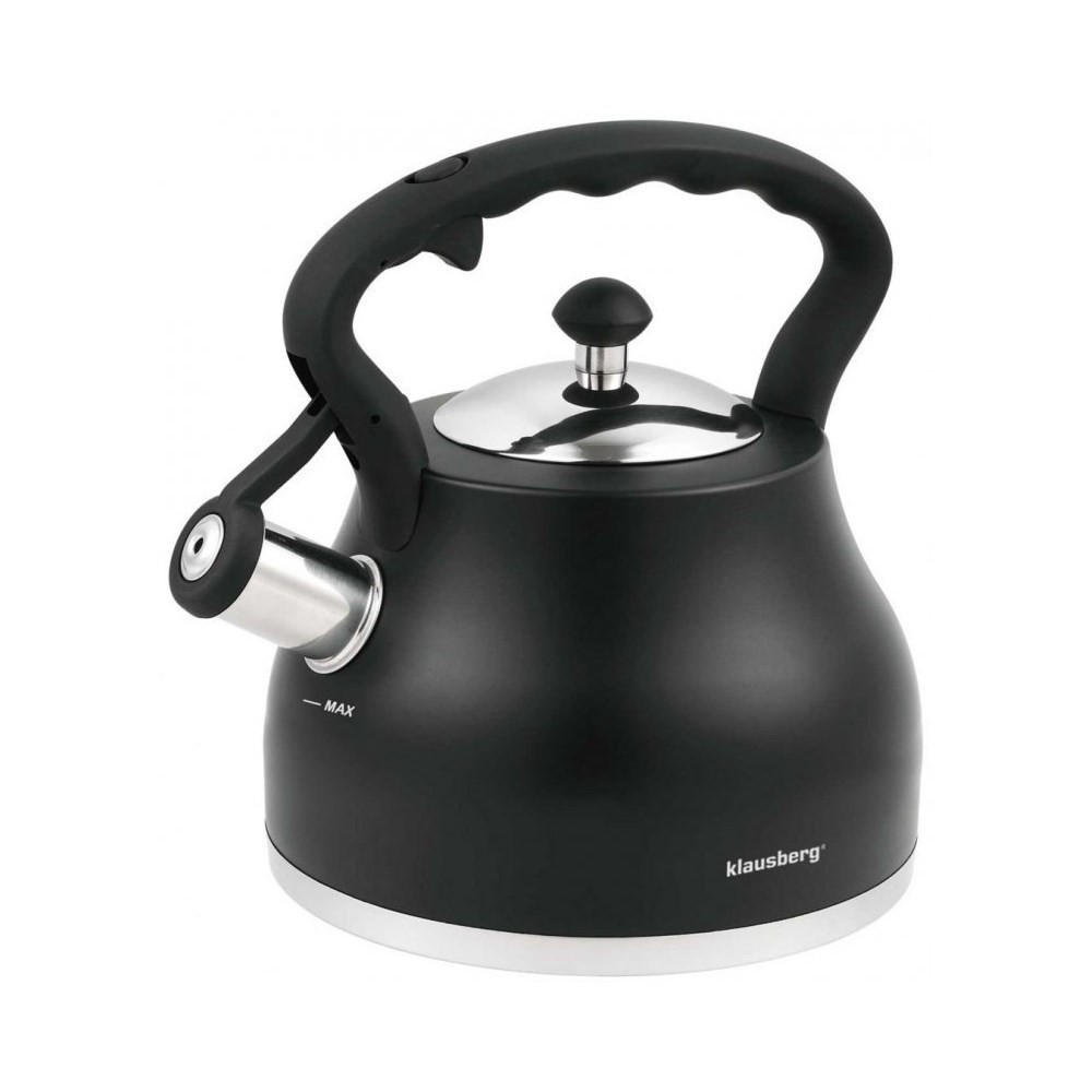 WASSERKESSEL Schwarz 22/22/25 cm KB7448 - Schwarz, Metall (22cm) - Klausberg 