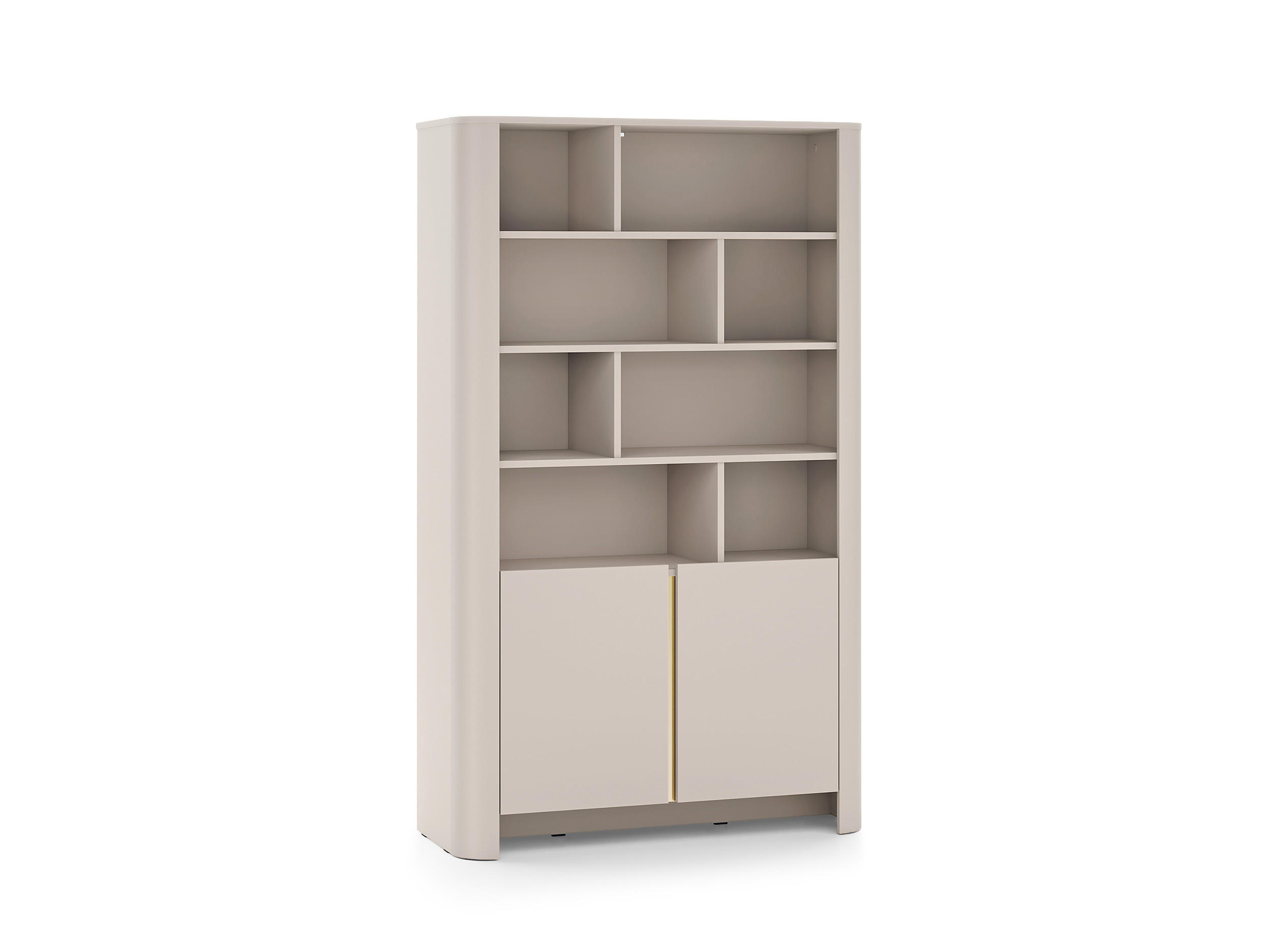 BÜCHERREGAL, Kaschmir, 103 x 39 x 170 cm | Modernes Möbel mit abgerundeten Kanten - Beige, Holzwerkstoff (103/170/39cm) - 3XE LIVING