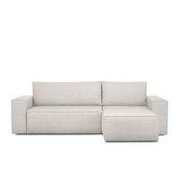 ECKSCHLAFSOFA-LINKS/RECHTS NAPI II in Pet Friendly Stoff, weiß - Weiß, Textil (262/148cm) - KONSIMO®