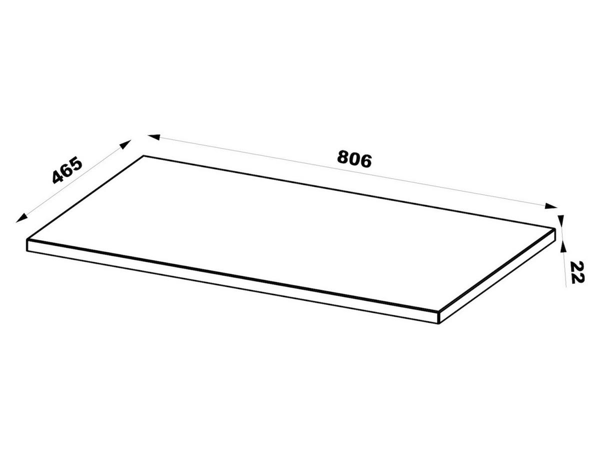 WASCHBECKENUNTERSCHRANK Varo 2 Schubladen Schwarz Matt - 80 x 46 x 52 cm - Schwarz, Holz (80/46/50cm) - Badplaats