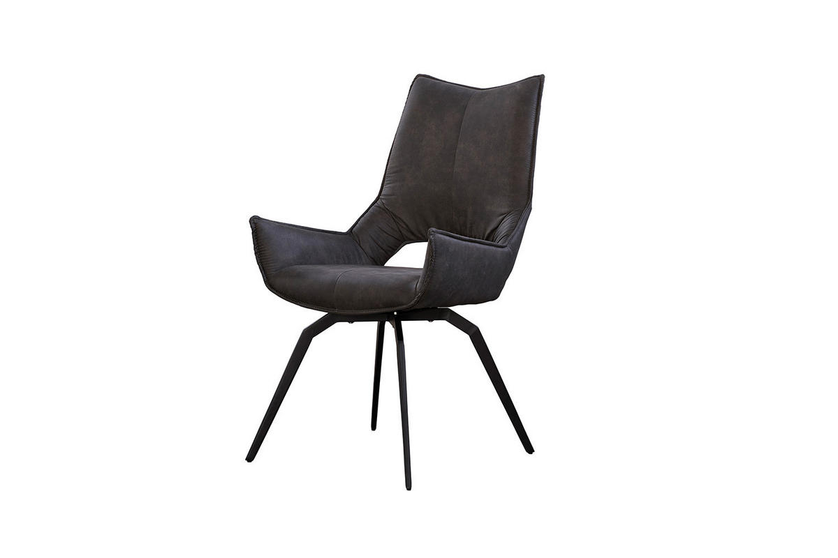 DREHSTUHL SIVO Anthrazit Webstoff - Anthrazit, Textil (57/95/56cm) - KAWOLA