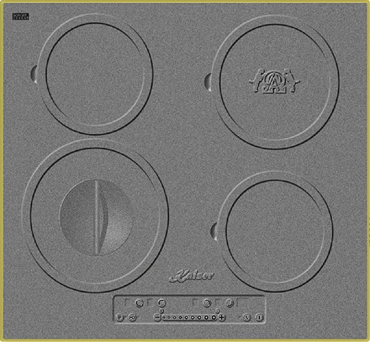 ELEKTRO-BACKOFFEN 60 cm EH 6337 + KCT 6705 RI Induktions-kochfeld 60 cm - Silberfarben, Metall (59.4/59.4/55.6cm) - Kaiser Küchengeräte