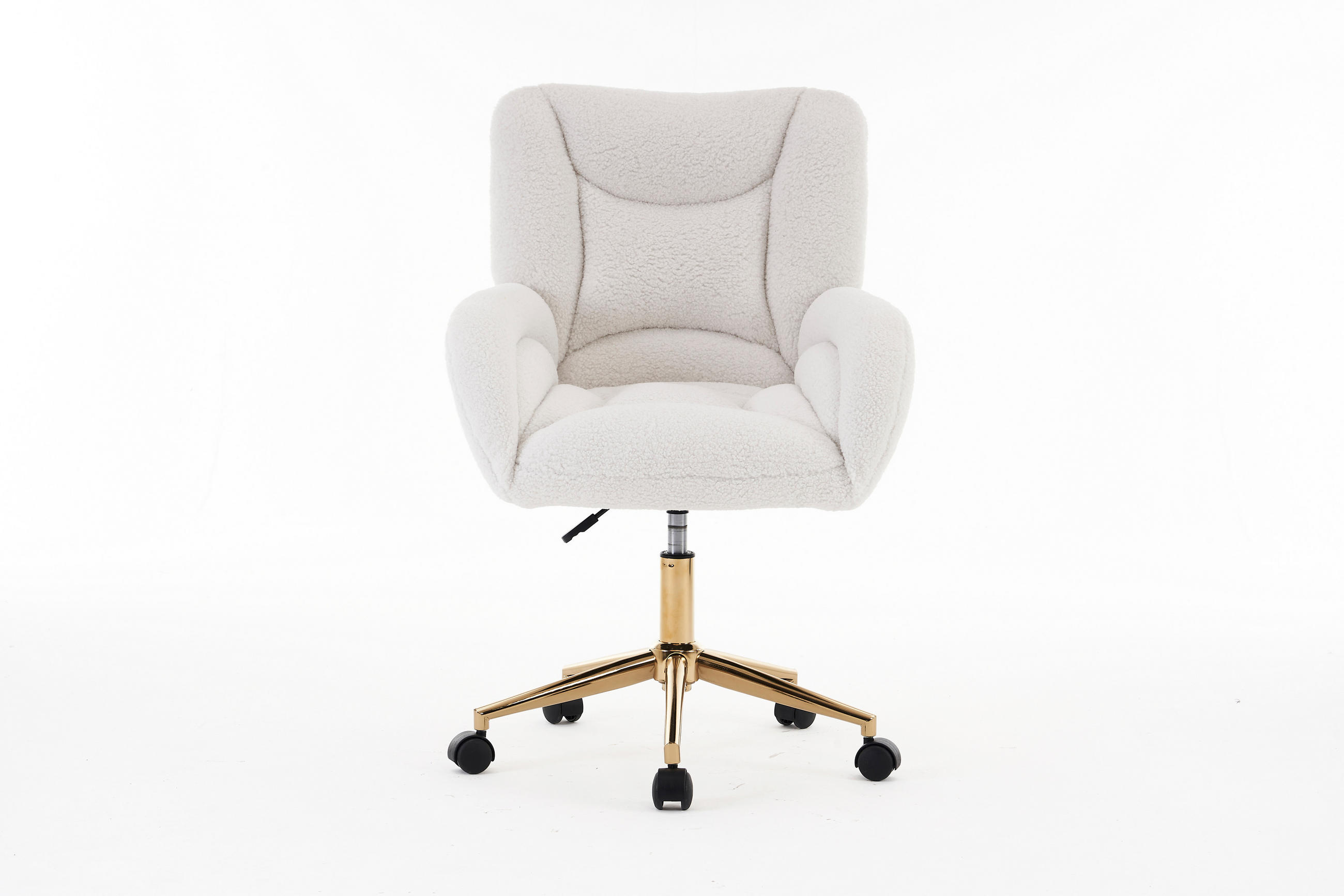 BÜROSTUHL Weiß Höhenverstellbar - Weiß, Metall (64/92.5/62cm) - PANGIVO