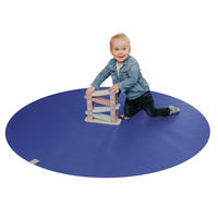 KRABBELMATTE Rund 160cm Blau - Blau, Textil (160/160cm) - Sanosoft