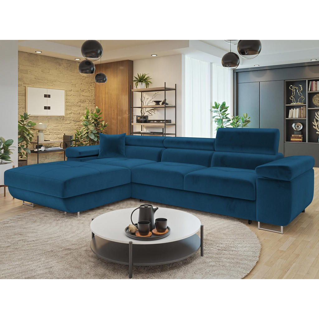 Thumbnail - Mirjan24 Ecksofa, Blau, Textil, 5-Sitzer, links montierbar, L-Form,Rechteckig, 280x170 cm, Wohnzimmer, Sofas & Couches, ...