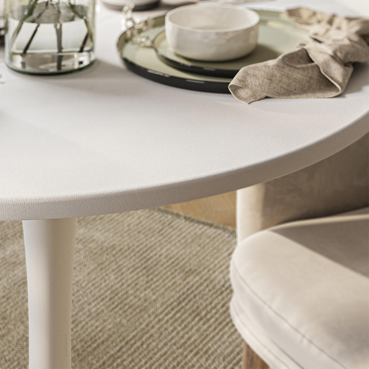 JEDILNA MIZA Carl Bela 80 x 80 cm - bela, leseni material (80/80/73cm) - Vicco