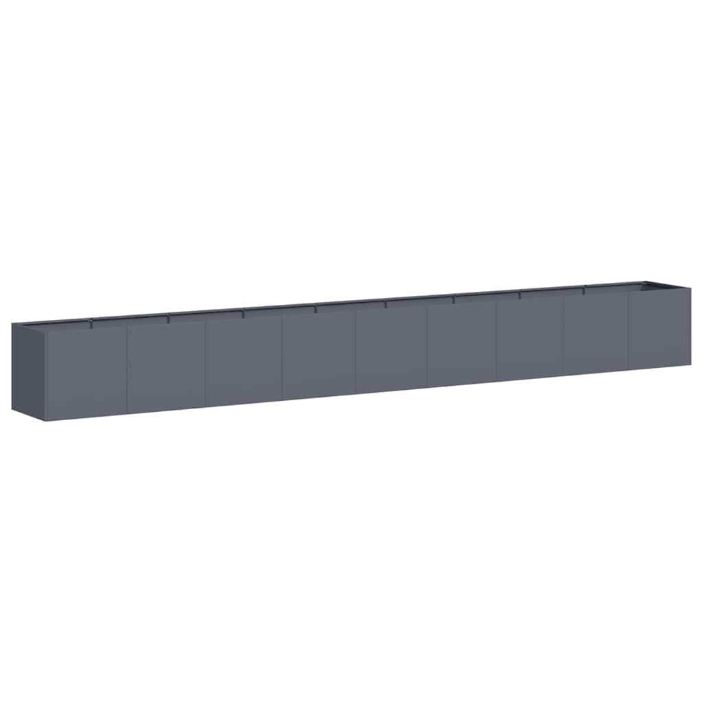PFLANZKÜBEL Anthrazit 360/40/40 Cm Kaltgewalzter Stahl - Anthrazit, Metall (360/40/40cm) - vidaXL