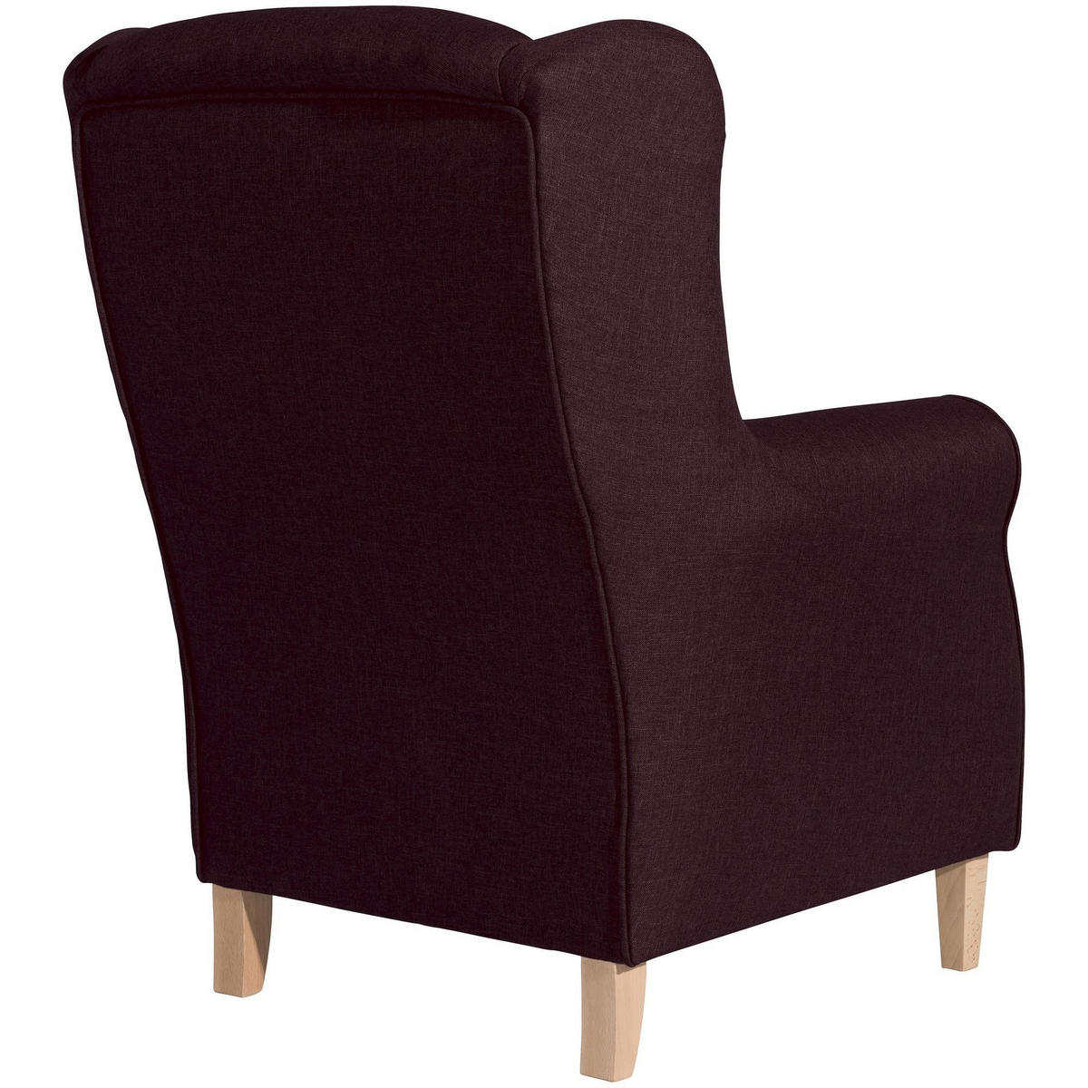 OHRENSESSEL Karlen Bezug Flachgewebe Buche natur / burgund - Brombeere/Buchefarben, Kunststoff (86/103/77cm) - 58aufmkessel