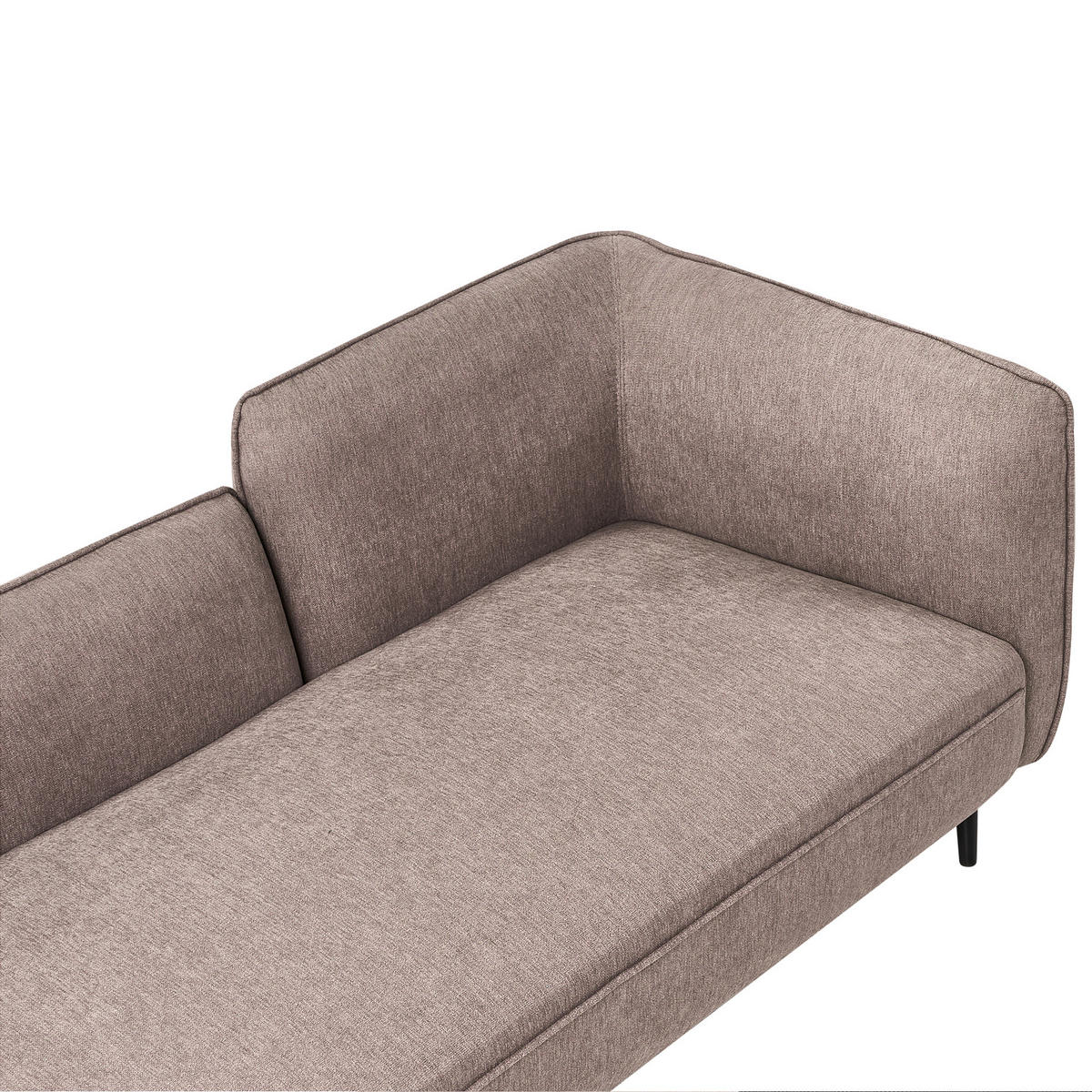 ČALOUNĚNÉ LEHÁTKO CHAISE LONGUE PRAVOSTRANNÉ Látka Světle hnědé Chevannes - černá/hnědá, textil (138/74/77cm) - Beliani