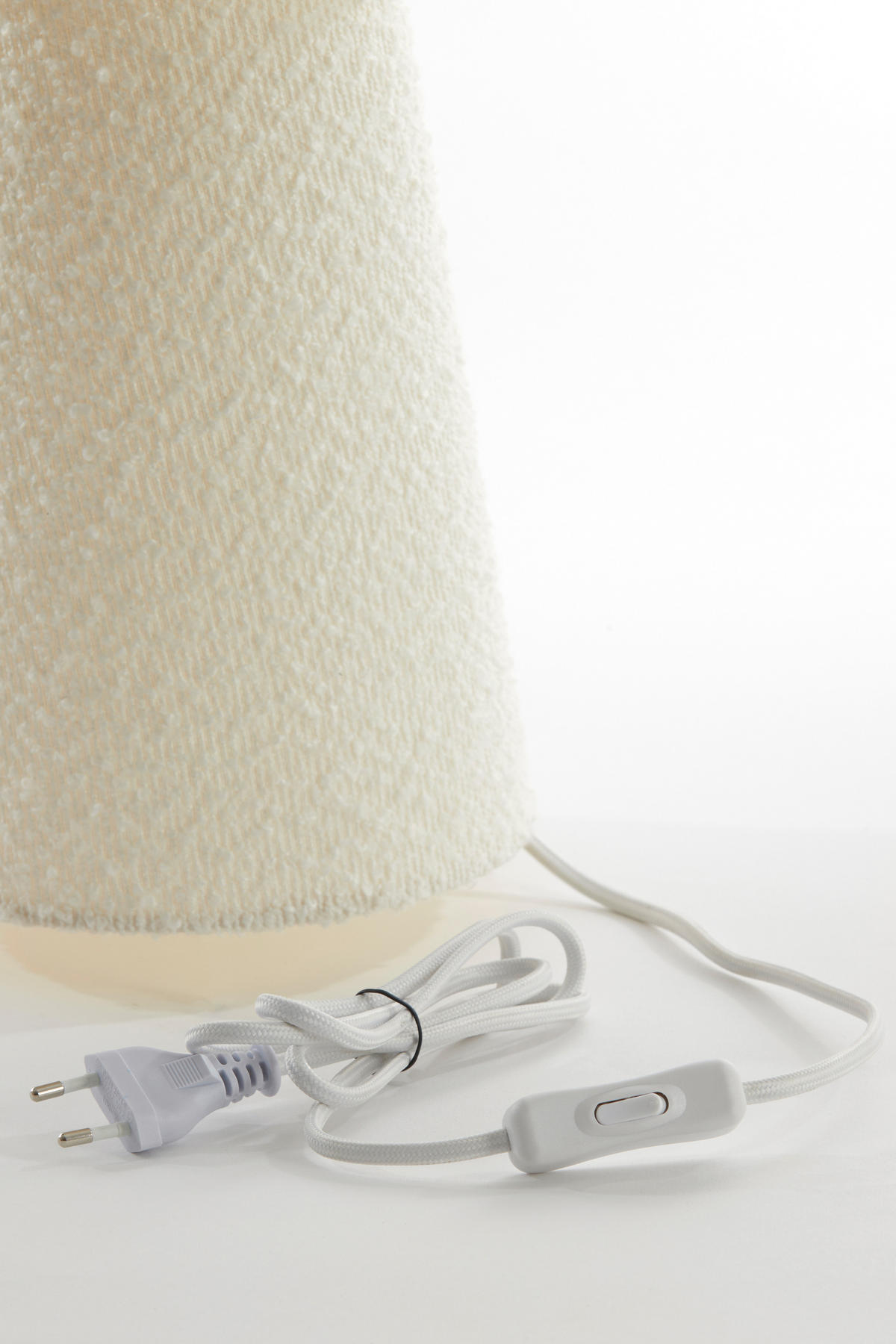 TISCHLAMPE Mikkel Weiß Ø20/58 cm - Weiß, Textil (20/20/57.5cm) - Light & Living