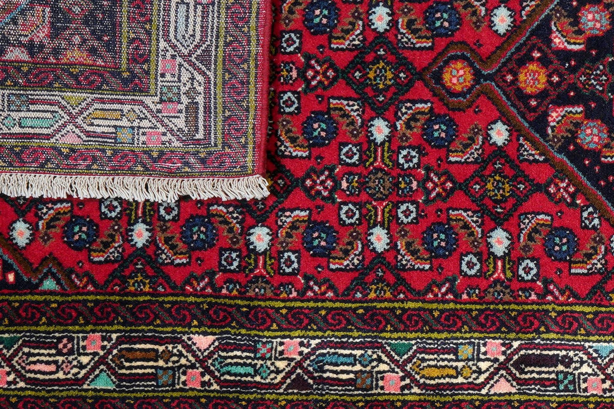 LÄUFER Orient handgeknüpft Assadabad Rot 200/84 cm Schurwolle - Rot, Textil (84/200cm) - Looma