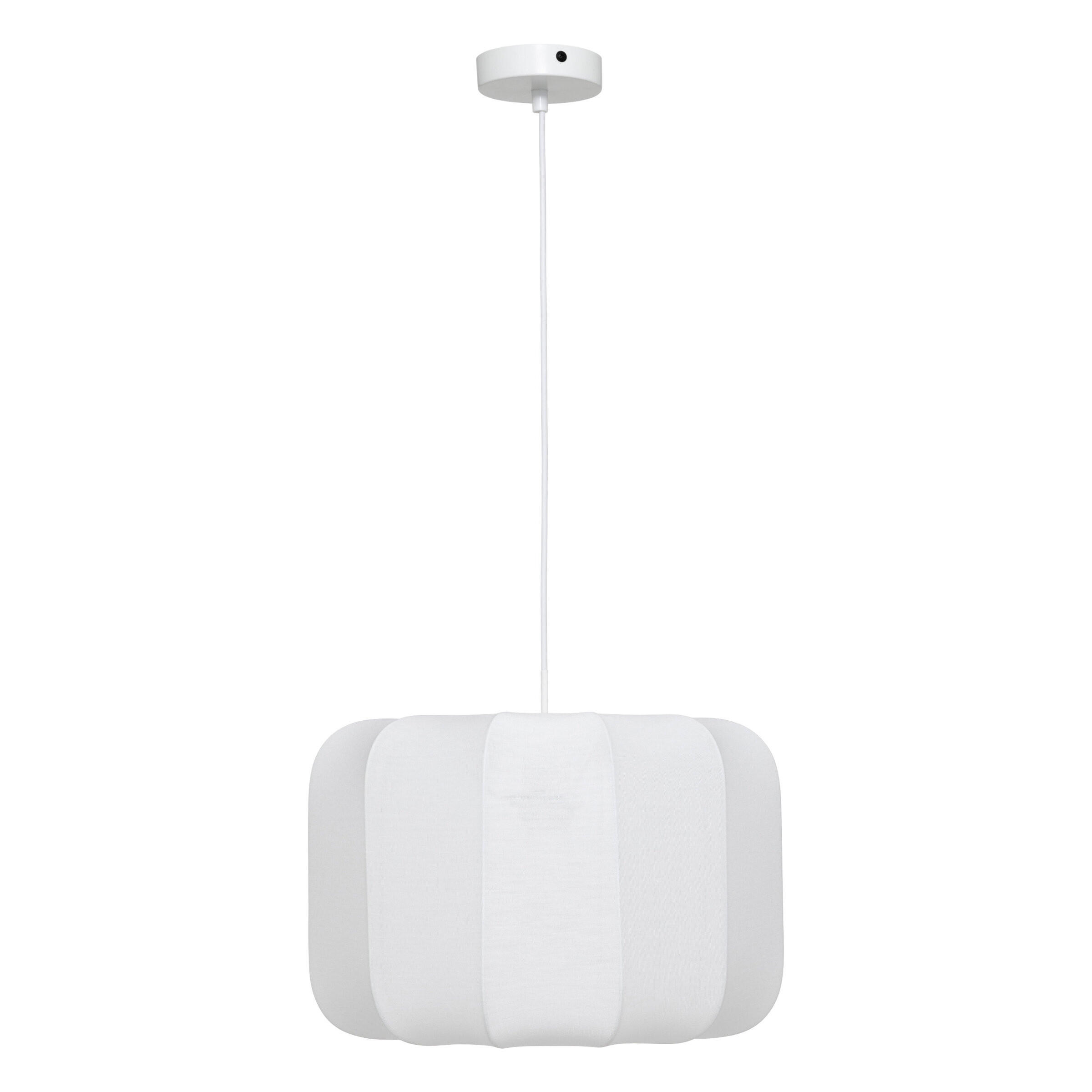 DECKENLAMPE Tobie Ø 35 cm - Weiß, Naturmaterialien (37/37/112cm) - Atmosphera Createur d´interieur