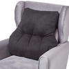 RÜCKENKISSEN schwarz 68/58 cm – Stützkissen für Sessel, Velours - Schwarz, Textil (68/15cm) - Homescapes