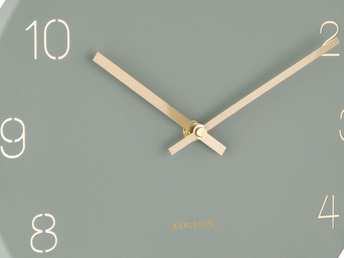 WANDUHR Grün 30x30cm - Grün, Metall (30/30/4cm) - ONZENO