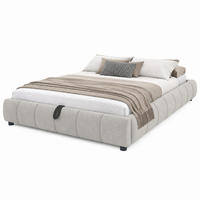 POLSTERBETT mit Stauraum und LED 140x200 cm Beige - Beige, Metall (140/200cm) - Beauniv