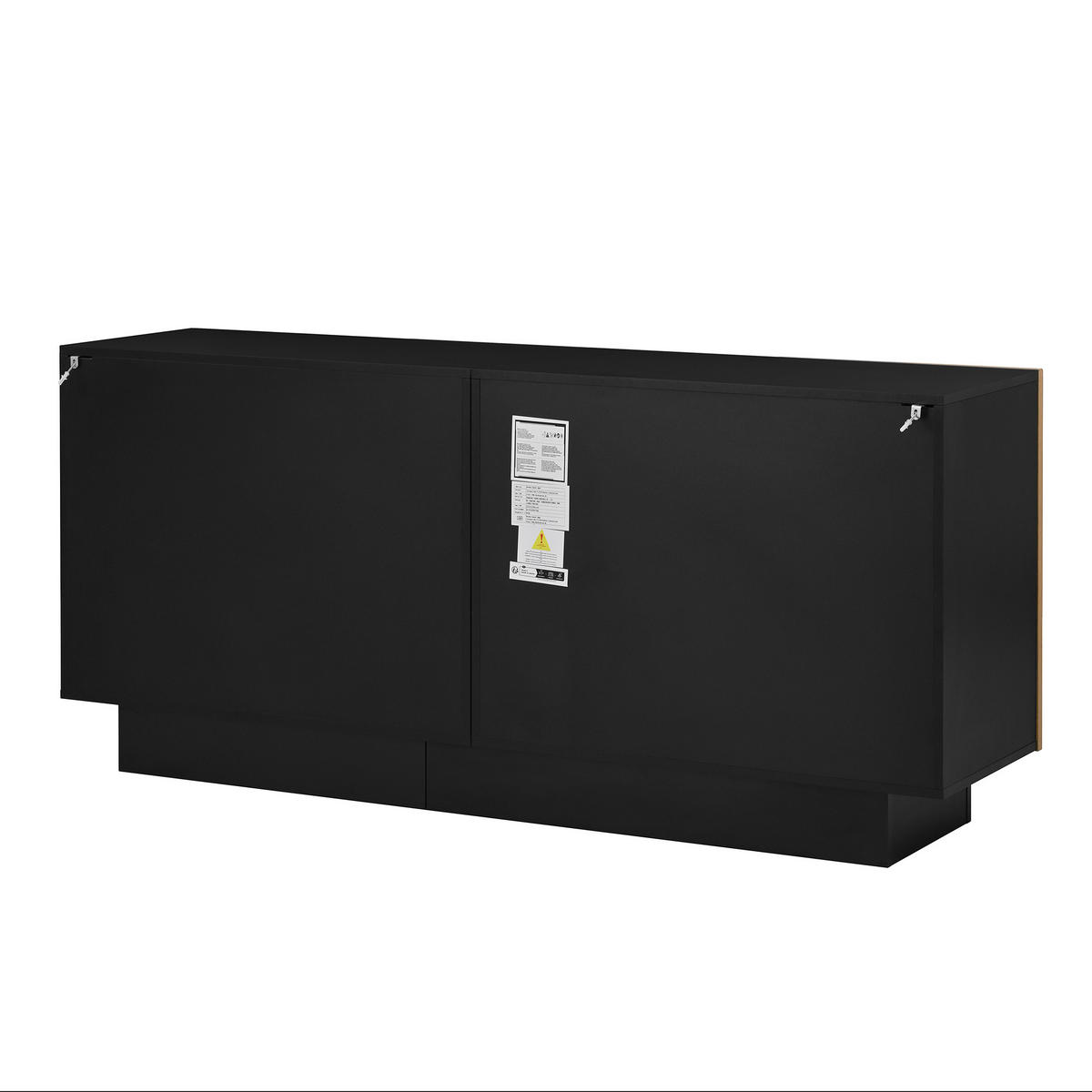 SIDEBOARD DE-37536 160/40/72 cm mit verstellbarem Einlegeboden Schwarz/Holzfarbe - Schwarz/Naturfarben, Holzwerkstoff (160/72/40cm) - ComfortXL
