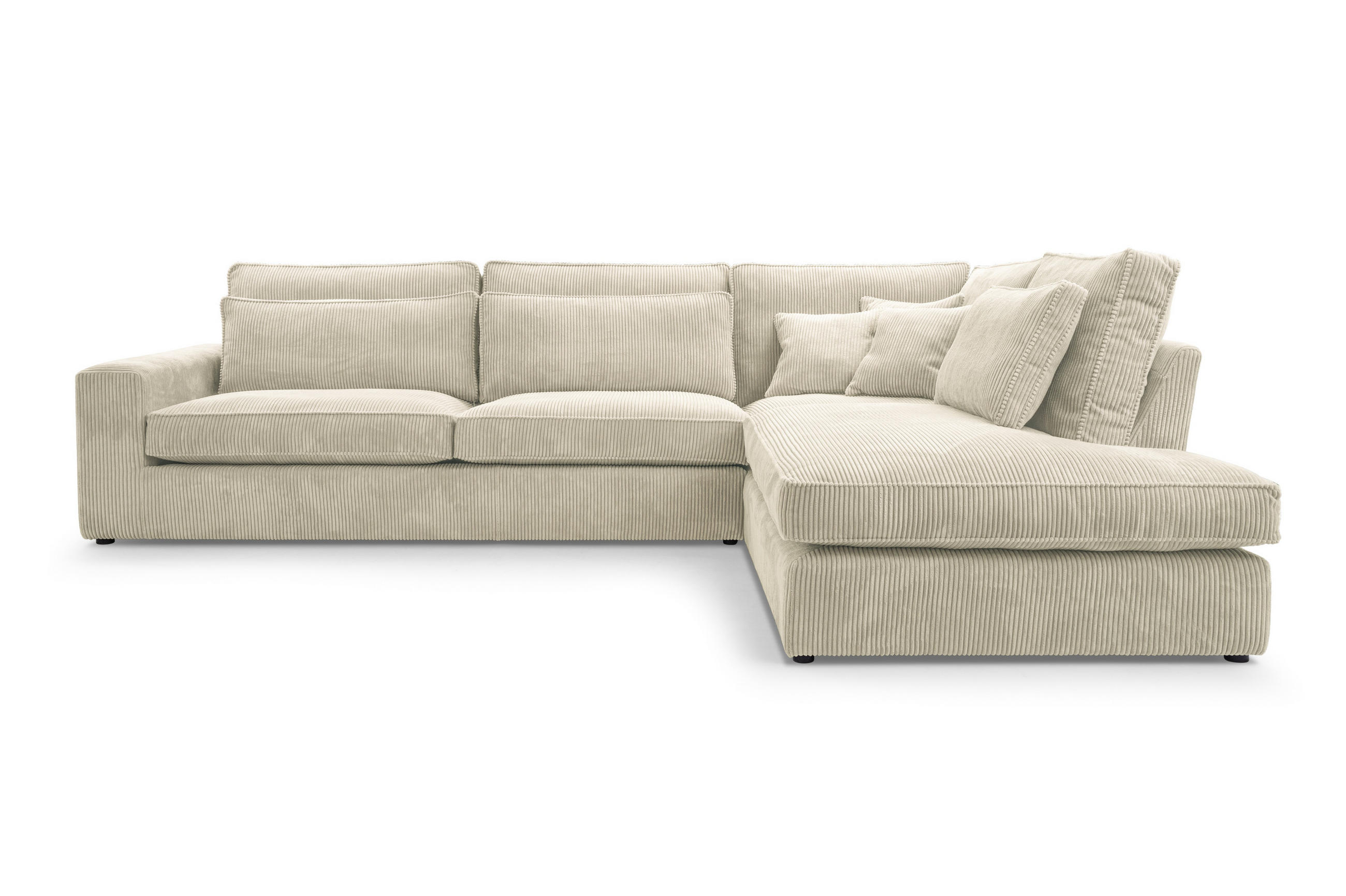 ECKSOFA Comforto MINI CORD 280 x 224 cm Ausrichtung rechts - Creme, Textil (280/224cm) - AN-Moebel 4u