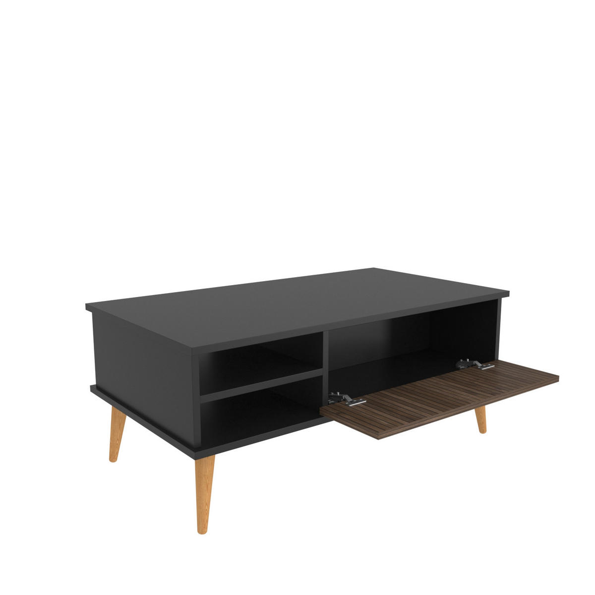 COUCHTISCH Como - Schwarz/Braun, Holzwerkstoff (110/60/46cm) - Decorotika