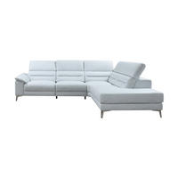 ECKSOFA Tucano Echtleder Weiß - Weiß, Leder/Metall (258/232cm)