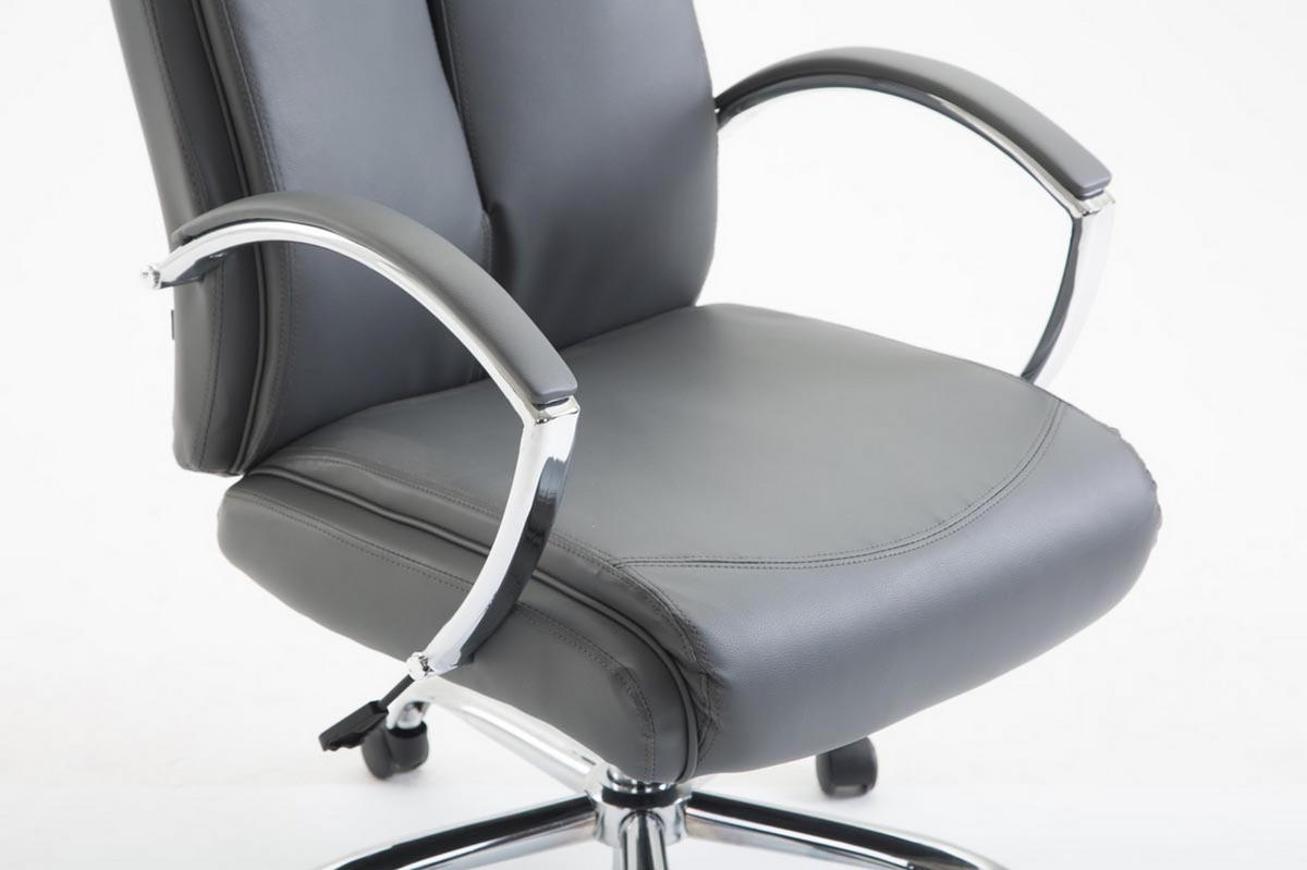 BÜROSTUHL Volute, Kunstleder Grau - Grau, Textil/Metall (65/125/73cm) - TPFLiving