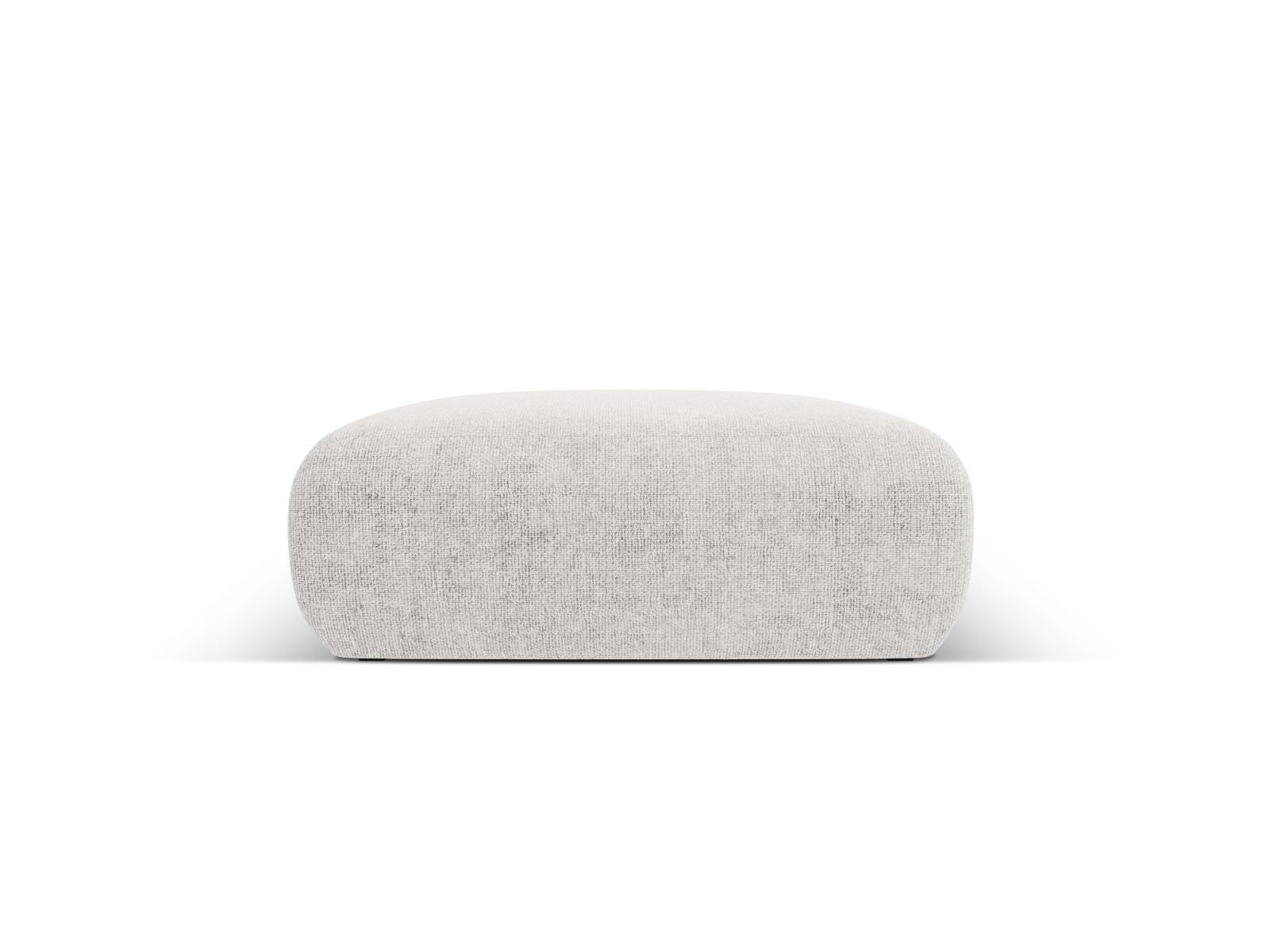 POUF Molino aus Chenille-Stoff hellgrau - Hellgrau, Textil (100/36/100cm) - Micadoni