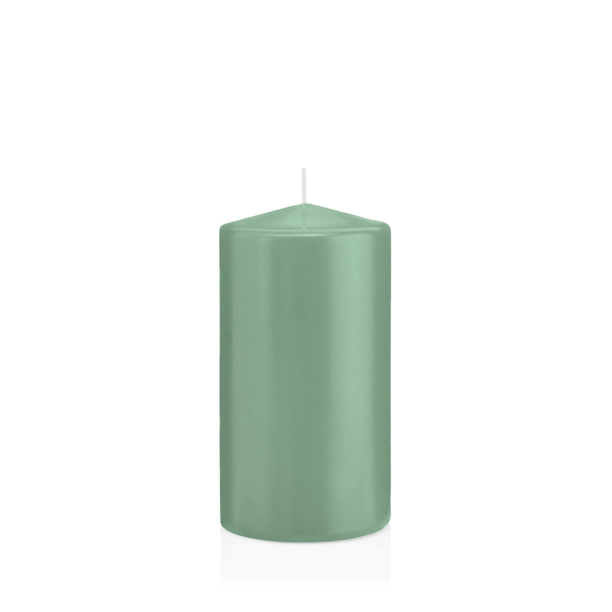 STUMPENKERZEN Reseda Ø 78 x 150 mm, 8 Stück - Eukalyptusholzfarben, Paraffin (8/15cm) - Wiedemann Kerzen