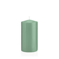 STUMPENKERZEN Reseda Ø 78 x 150 mm, 8 Stück - Eukalyptusholzfarben, Paraffin (8/15cm) - Wiedemann Kerzen