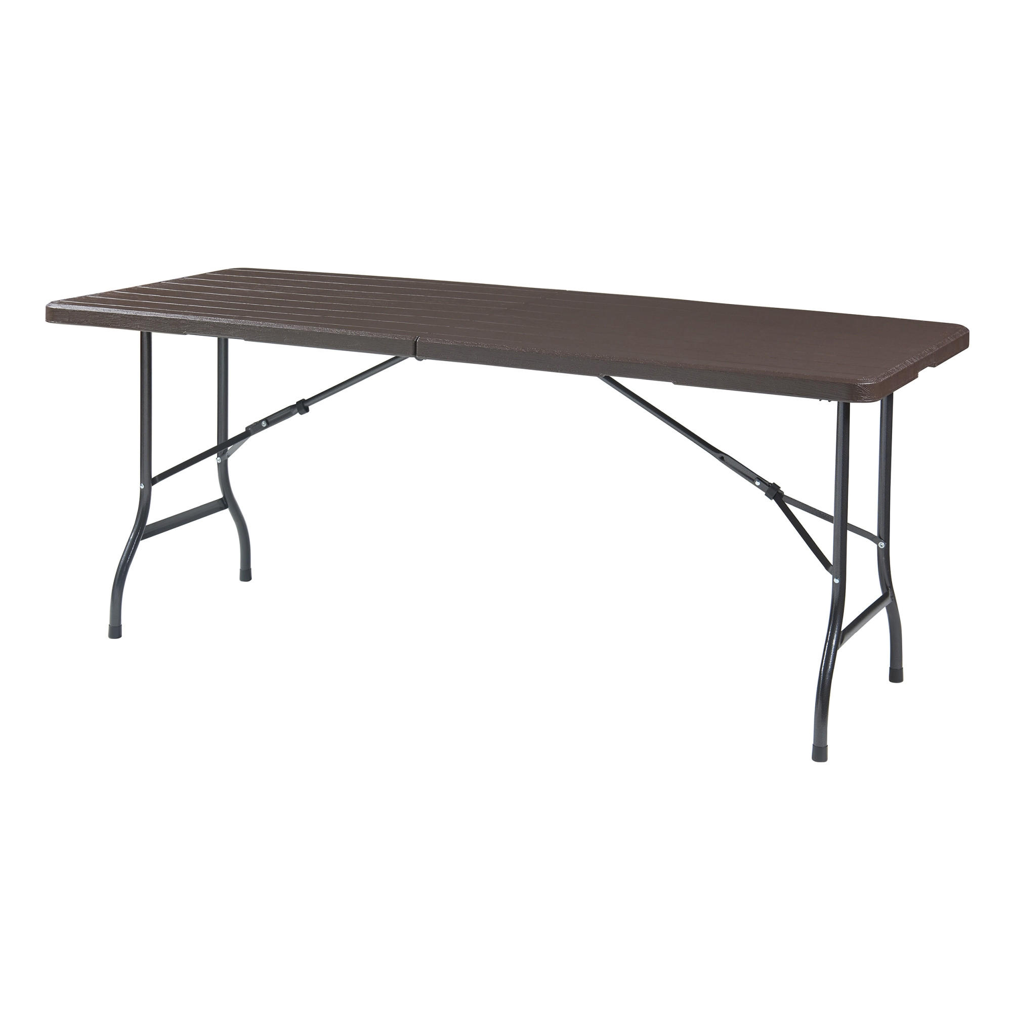 KLAPPTISCH Lillestrøm - Dunkelbraun, Kunststoff/Metall (75/180/72cm) - [en.casa]